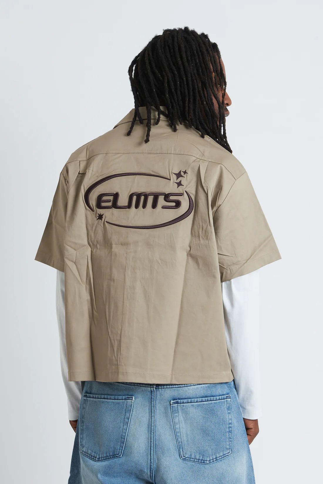 Jacket embroidered Sand