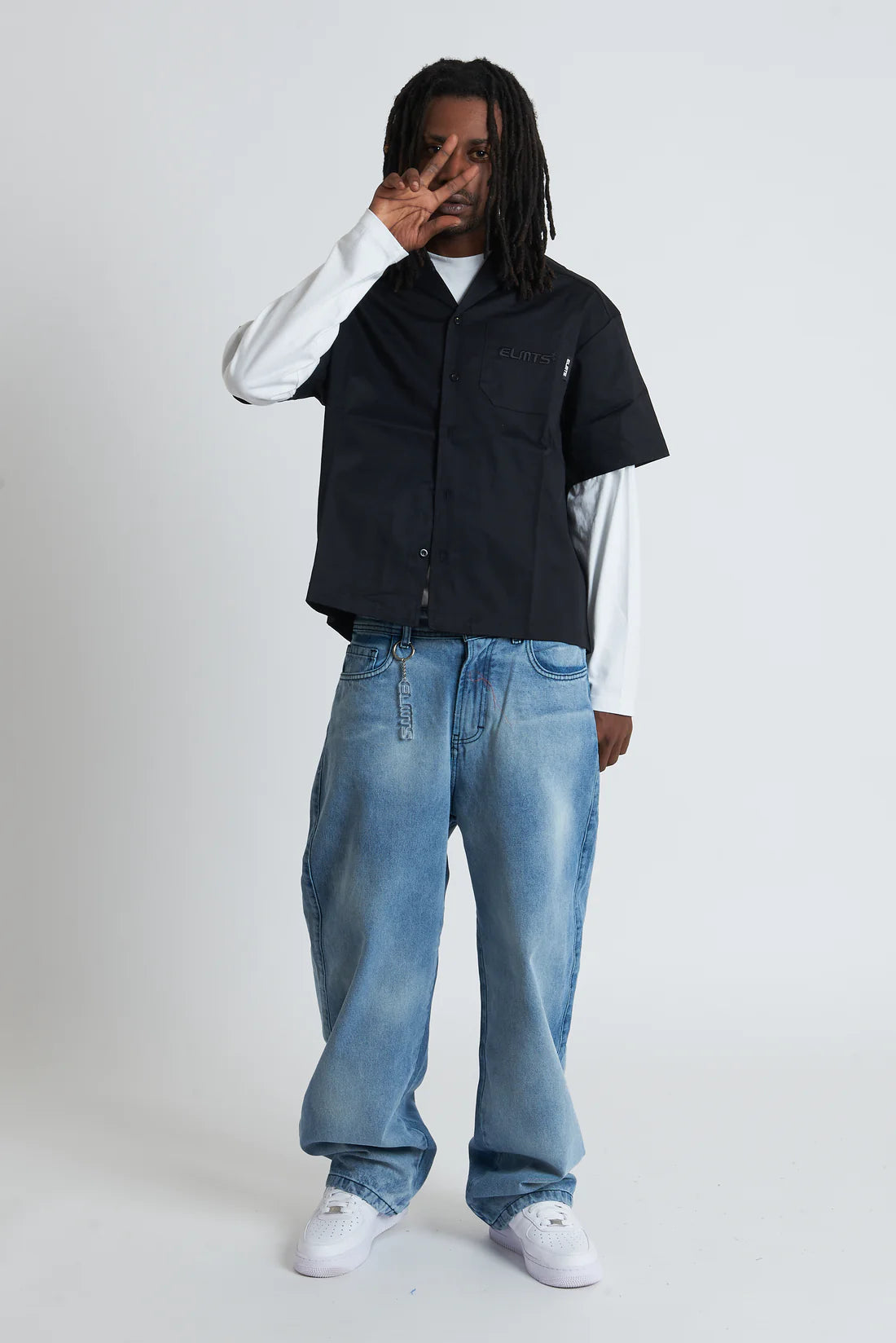 Jacket embroidered Black