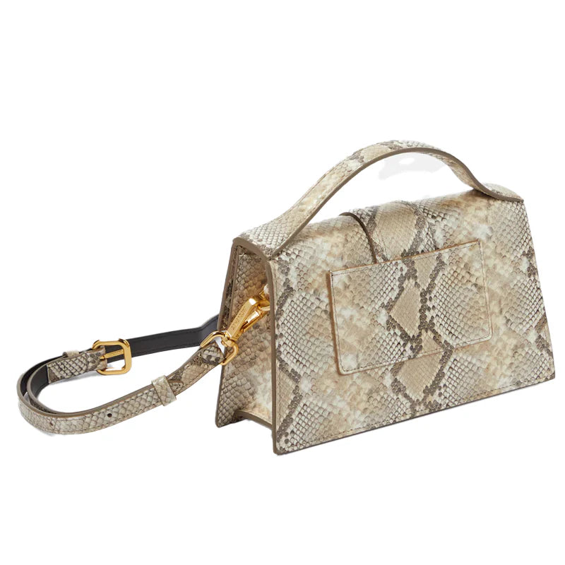 Jacquemus Grand Bambino Beige Python