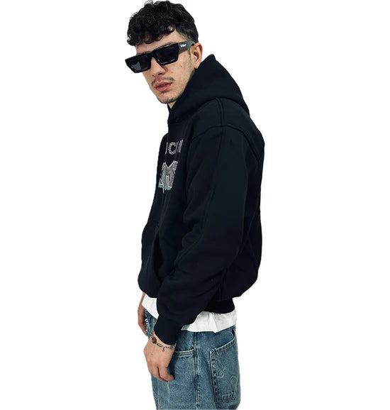 Perfect Hoodie Strass Logo Black