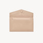 YSL Pochette UPTOWN in pelle goffrata grain de poudre Dark Beige