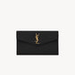YSL Pochette UPTOWN in pelle goffrata grain de poudre Black