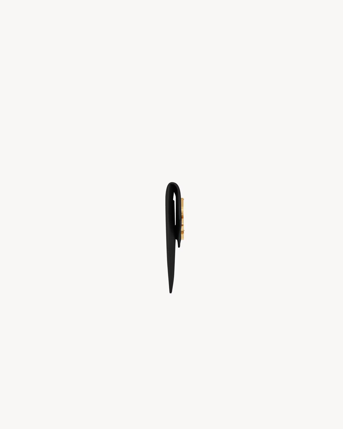 YSL Pochette UPTOWN in pelle goffrata grain de poudre Black