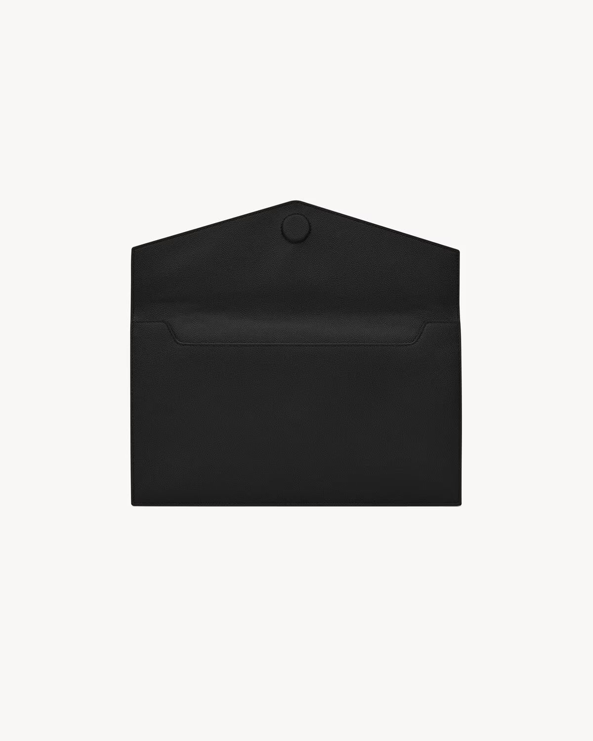 YSL Pochette UPTOWN in pelle goffrata grain de poudre Black