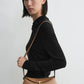 Toteme T-Lock leather clutch camel