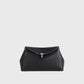Toteme T-Lock grained-leather clutch black