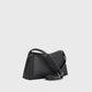 Toteme T-Lock grained-leather clutch black