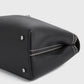 Toteme T-Lock grained-leather clutch black