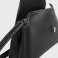 Toteme T-Lock grained-leather clutch black