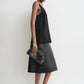 Toteme T-Lock leather clutch bark