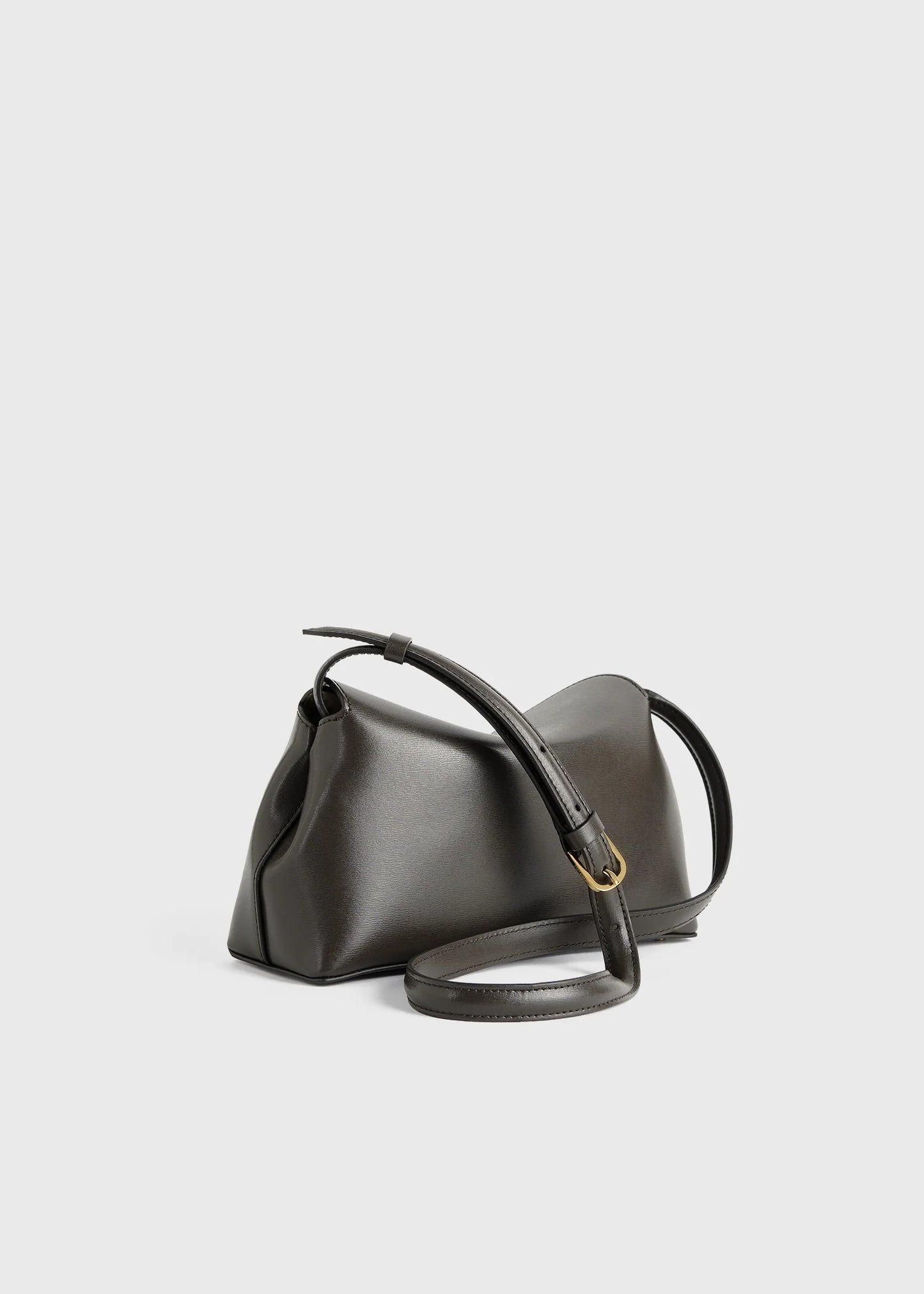 Toteme T-Lock leather clutch bark