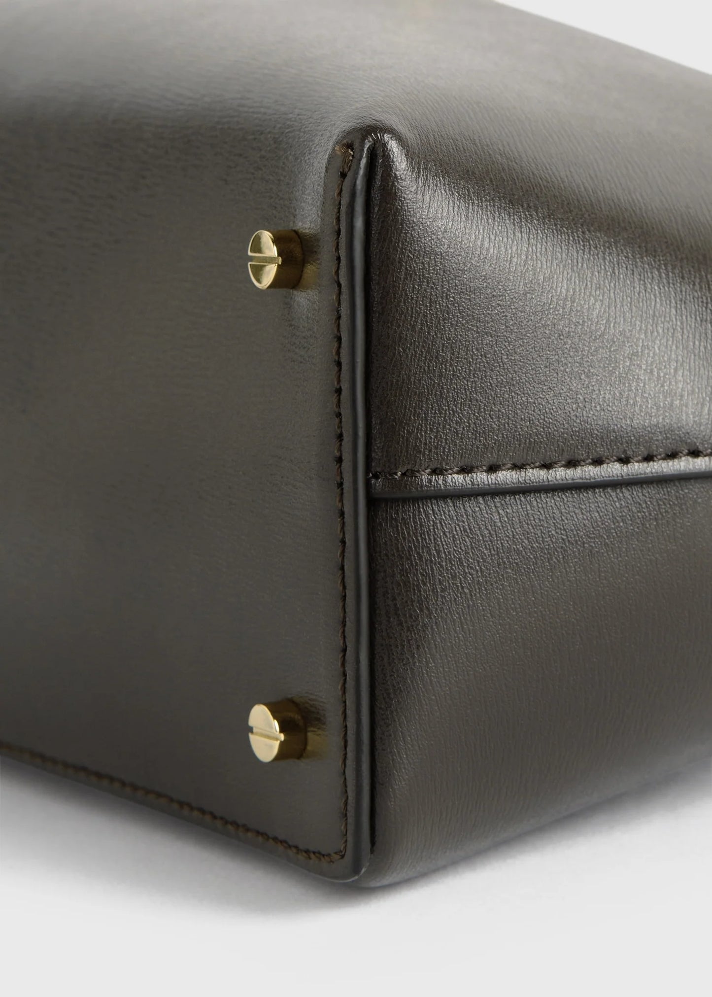 Toteme T-Lock leather clutch bark