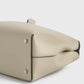 Toteme T-Lock leather clutch fawn