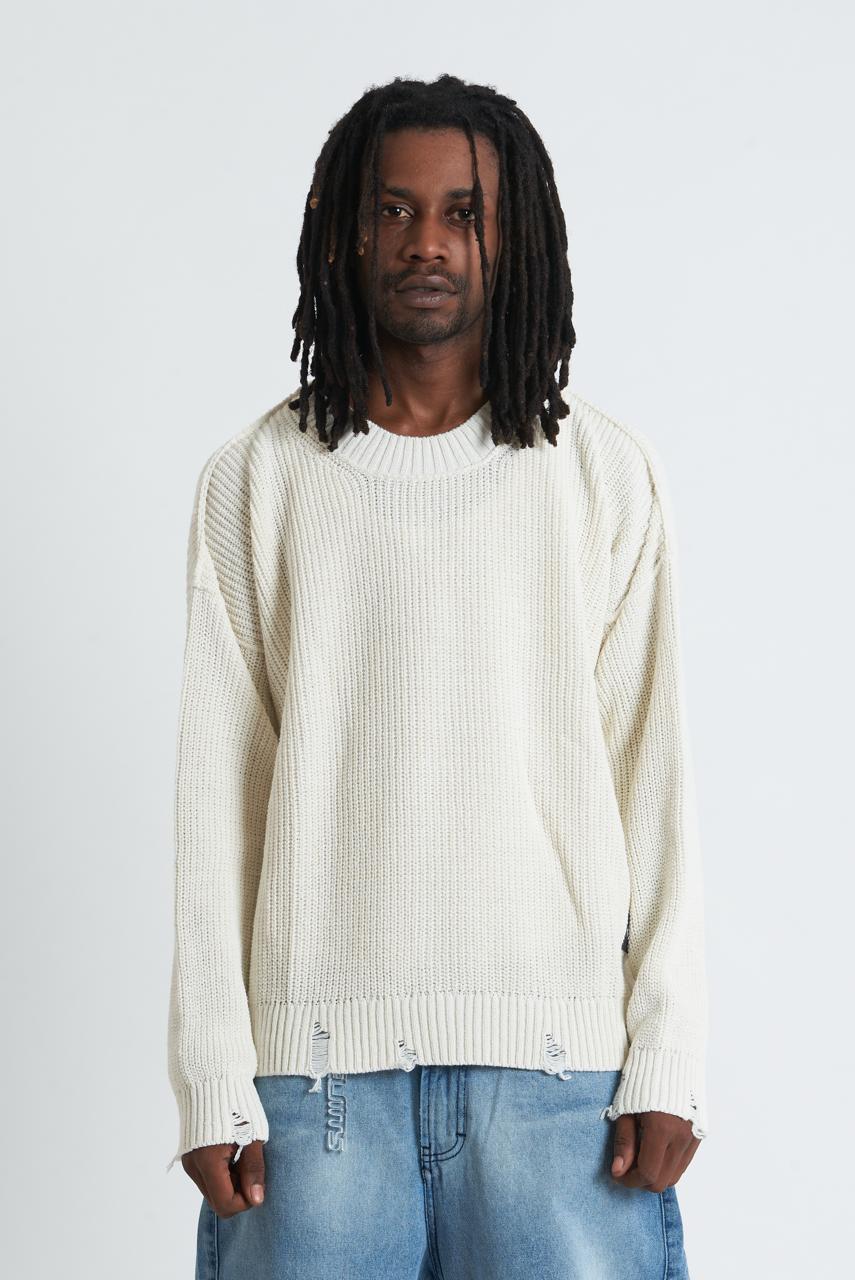 Sweater crop Costa Inglese White