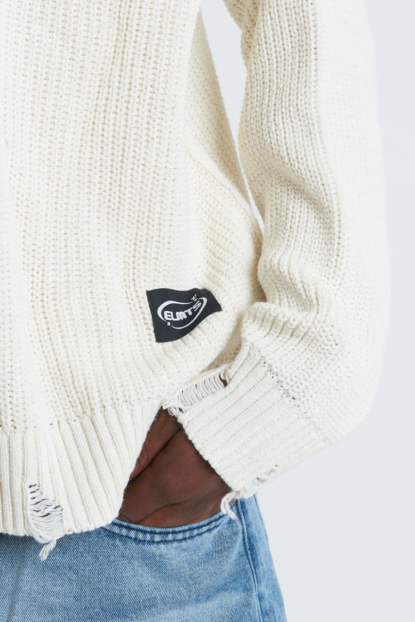 Sweater crop Costa Inglese White