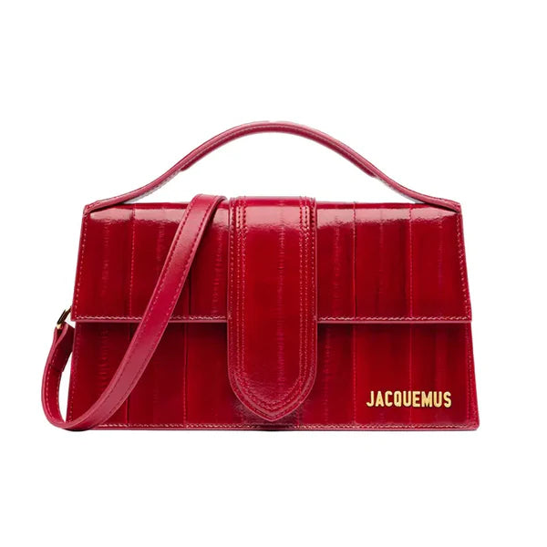 Jacquemus  Grand Bambino Dark Red Stripe