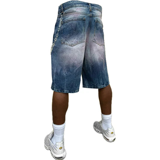 Jorts Denim Baggy Magenta
