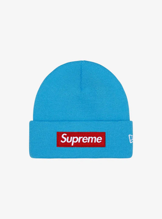 Supreme New Era Box Logo Beanie Cyan (FW25)