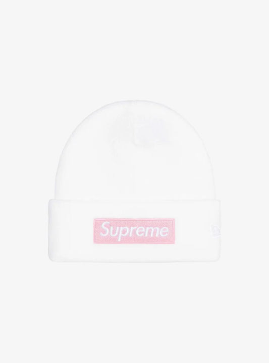 Supreme New Era Box Logo Beanie White (FW25)