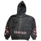 Dynasty Tribal Flame Zip Hoodie Black Red