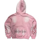 Dynasty Tribal Flame Zip Hoodie Pink Red