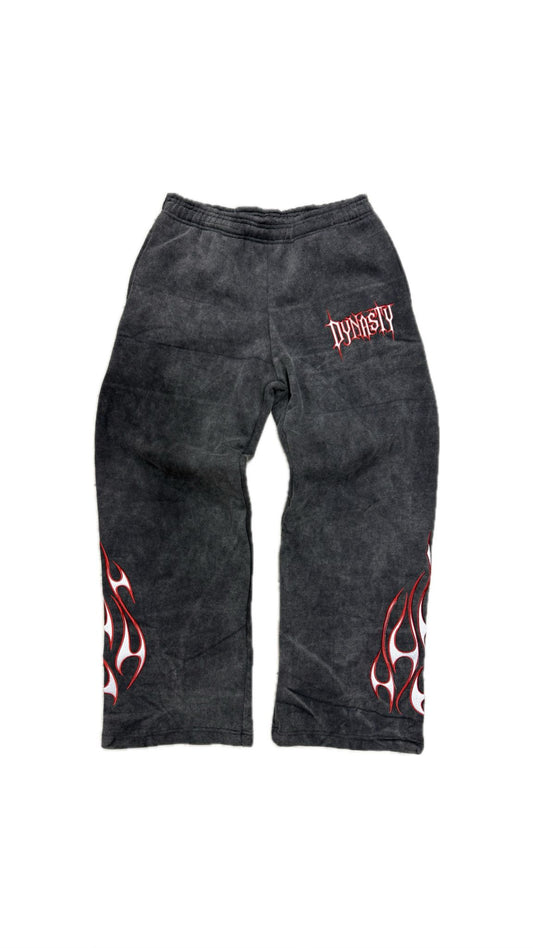 Dynasty Tribal Flame Jogger Black Red
